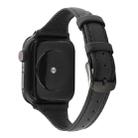 For Apple Watch Series 7 41mm / 6 & SE & 5 & 4 40mm / 3 & 2 & 1 38mm Crazy Horse Texture Genuine Leather Strap(Black) - 1