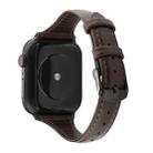 For Apple Watch Series 9&8&7 41mm / SE 3&SE 2&6&SE&5&4 40mm / 3&2&1 38mm Crazy Horse Texture Genuine Leather Strap(Coffee) - 1