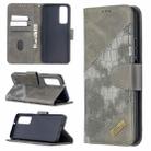 For Huawei P smart 2021 / Y7a Matching Color Crocodile Texture Horizontal Flip PU Leather Case with Wallet & Holder & Card Slots(Grey) - 1