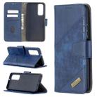 For Huawei P smart 2021 / Y7a Matching Color Crocodile Texture Horizontal Flip PU Leather Case with Wallet & Holder & Card Slots(Blue) - 1