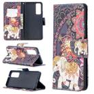 For Huawei P smart 2021 / Y7a Colored Drawing Pattern Horizontal Flip Leather Case with Holder & Card Slots & Wallet(Flower Elephant) - 1