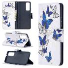 For Huawei P smart 2021 / Y7a Colored Drawing Pattern Horizontal Flip Leather Case with Holder & Card Slots & Wallet(Butterfly Swarm) - 1