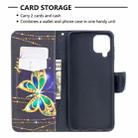 For Samsung Galaxy A12 Colored Drawing Pattern Horizontal Flip Leather Case with Holder & Card Slots & Wallet(Golden Butterfly) - 5