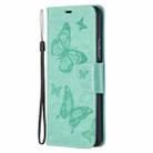 For Huawei P smart 2021 / Y7a Two Butterflies Embossing Pattern Horizontal Flip Leather Case with Holder & Card Slot & Wallet & Lanyard(Green) - 2