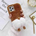 For iPhone 11 Pro Corgi Butt Plush TPU Protective Case (Brown) - 1