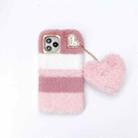 Color Matching Plush Love Pendant TPU Protective Case For iPhone 11 - 1