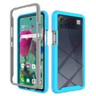 For LG K92 5G Starry Sky Solid Color Series Shockproof PC + TPU Protective Case(Light Blue) - 1