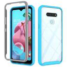 For LG Q51 / K51 Starry Sky Solid Color Series Shockproof PC + TPU Protective Case(Light Blue) - 1