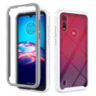 For Motorola Moto E6s (2020) Starry Sky Solid Color Series Shockproof PC + TPU Protective Case(White) - 1