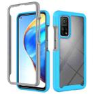 For Xiaomi Mi 10T / 10T Pro Starry Sky Solid Color Series Shockproof PC + TPU Protective Case(Light Blue) - 1