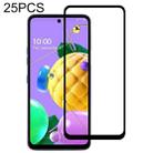 For LG Q52 25 PCS Full Glue Full Screen Tempered Glass Film - 1