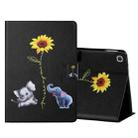 For Samsung Galaxy Tab A7 (2020) T500/T505 Colored Drawing Horizontal Flip Leather Case with Holder & Card Slots & Sleep / Wake-up Function(Elephant) - 1