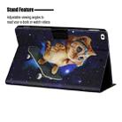 Colored Drawing Horizontal Flip Leather Case with Holder & Card Slots & Sleep / Wake-up Function For iPad Mini 5/4/3/2/1(Skateboard Cat) - 5