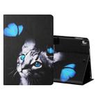 Colored Drawing Horizontal Flip Leather Case with Holder & Card Slots & Sleep / Wake-up Function For iPad 10.2 / iPad Air 10.5 （2019） / iPad Pro 10.5 inch(Butterfly Cat) - 1