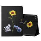 Colored Drawing Horizontal Flip Leather Case with Holder & Card Slots & Sleep / Wake-up Function For iPad Air / Air 2 / 2017 / 2018(Elephant) - 1
