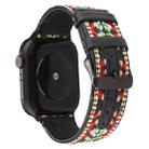 For Apple Watch Series 7 41mm / 6 & SE & 5 & 4 40mm / 3 & 2 & 1 38mm Ethnic Style Genuine Leather Strap(Colorful) - 1