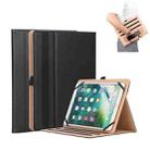 For 8-10.5 inch Tablet Universal Business Retro PU Horizontal Flip Leather Case with Holder & Hand Strap(Black) - 1