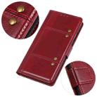 For LG K42 Peas Crazy Horse Texture Horizontal Flip Leather Case with Holder & Card Slots & Wallet(Red) - 7