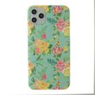 For iPhone 12 mini Painted IMD Frosted White Edge TPU Phone Case (Green) - 1