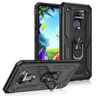 For LG K40S Shockproof TPU + PC Protective Case with 360 Degree Rotating Holder(Black) - 1