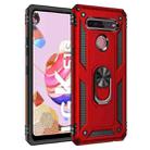 For LG K51S Shockproof TPU + PC Protective Case with 360 Degree Rotating Holder(Red) - 1