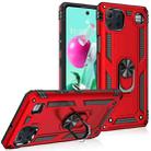 For LG K92 5G Shockproof TPU + PC Protective Case with 360 Degree Rotating Holder(Red) - 1