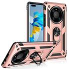 For Huawei Mate 40 Pro Shockproof TPU + PC Protective Case with 360 Degree Rotating Holder(Rose Gold) - 1