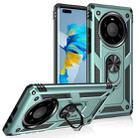 For Huawei Mate 40 Pro+ Shockproof TPU + PC Protective Case with 360 Degree Rotating Holder(Dark Green) - 1