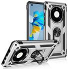 For Huawei Mate 40 Shockproof TPU + PC Protective Case with 360 Degree Rotating Holder(Silver) - 1