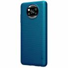 For Xiaomi Poco X3 NFC NILLKIN Frosted Concave-convex Texture PC Protective Case(Peacock Blue) - 2