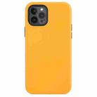 For iPhone 12 mini Shockproof Genuine Leather Magsafe Case (California Poppy Yellow) - 1