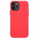 Shockproof Genuine Leather Magsafe Case For iPhone 12 / 12 Pro(Red) - 1
