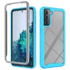 For Samsung Galaxy S21 Plus 5G Starry Sky Solid Color Series Shockproof PC + TPU Protective Case(Baby Blue) - 1