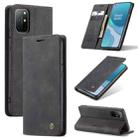 For OnePlus 8T CaseMe-013 Multifunctional Retro Frosted Horizontal Flip Leather Case with Card Slot & Holder & Wallet(Black) - 1