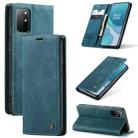 For OnePlus 8T CaseMe-013 Multifunctional Retro Frosted Horizontal Flip Leather Case with Card Slot & Holder & Wallet(Blue) - 1