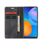 For Huawei P Smart 2021 CaseMe-013 Multifunctional Retro Frosted Horizontal Flip Leather Case with Card Slot & Holder & Wallet(Black) - 4
