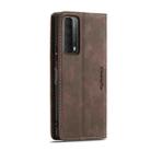 For Huawei P Smart 2021 CaseMe-013 Multifunctional Retro Frosted Horizontal Flip Leather Case with Card Slot & Holder & Wallet(Coffee) - 3