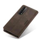 For Huawei P Smart 2021 CaseMe-013 Multifunctional Retro Frosted Horizontal Flip Leather Case with Card Slot & Holder & Wallet(Coffee) - 8