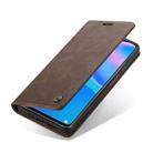 For Huawei P Smart 2021 CaseMe-013 Multifunctional Retro Frosted Horizontal Flip Leather Case with Card Slot & Holder & Wallet(Coffee) - 9