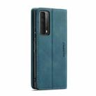 For Huawei P Smart 2021 CaseMe-013 Multifunctional Retro Frosted Horizontal Flip Leather Case with Card Slot & Holder & Wallet(Blue) - 3