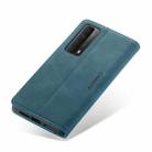 For Huawei P Smart 2021 CaseMe-013 Multifunctional Retro Frosted Horizontal Flip Leather Case with Card Slot & Holder & Wallet(Blue) - 8