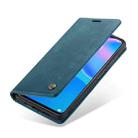 For Huawei P Smart 2021 CaseMe-013 Multifunctional Retro Frosted Horizontal Flip Leather Case with Card Slot & Holder & Wallet(Blue) - 9