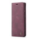 For Huawei P Smart 2021 CaseMe-013 Multifunctional Retro Frosted Horizontal Flip Leather Case with Card Slot & Holder & Wallet(Wine Red) - 2