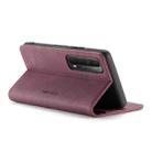 For Huawei P Smart 2021 CaseMe-013 Multifunctional Retro Frosted Horizontal Flip Leather Case with Card Slot & Holder & Wallet(Wine Red) - 6