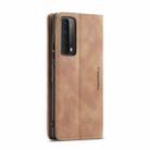 For Huawei P Smart 2021 CaseMe-013 Multifunctional Retro Frosted Horizontal Flip Leather Case with Card Slot & Holder & Wallet(Brown) - 3