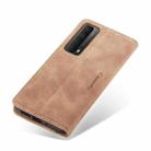 For Huawei P Smart 2021 CaseMe-013 Multifunctional Retro Frosted Horizontal Flip Leather Case with Card Slot & Holder & Wallet(Brown) - 8