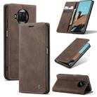 For Xiaomi Mi 10T Lite 5G CaseMe-013 Multifunctional Retro Frosted Horizontal Flip Leather Case with Card Slot & Holder & Wallet(Coffee) - 1