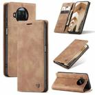 For Xiaomi Mi 10T Lite 5G CaseMe-013 Multifunctional Retro Frosted Horizontal Flip Leather Case with Card Slot & Holder & Wallet(Brown) - 1