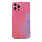 For iPhone 12 mini Liquid Silicone Gradient Color Protective Case (Purple Red) - 1