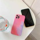Liquid Silicone Gradient Color Protective Case For iPhone 12 Pro Max(Purple Red) - 2
